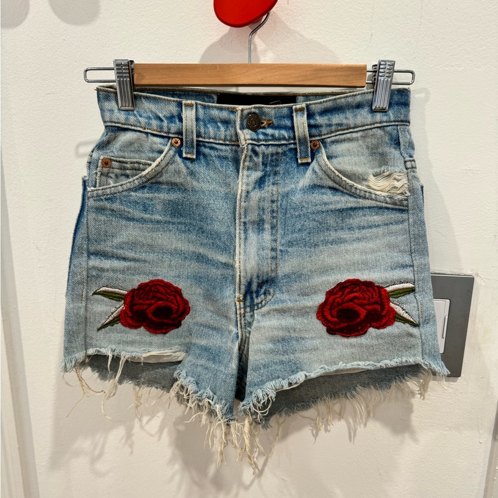 Nasty Gal High Waisted Denim Shorts (Sz 25)